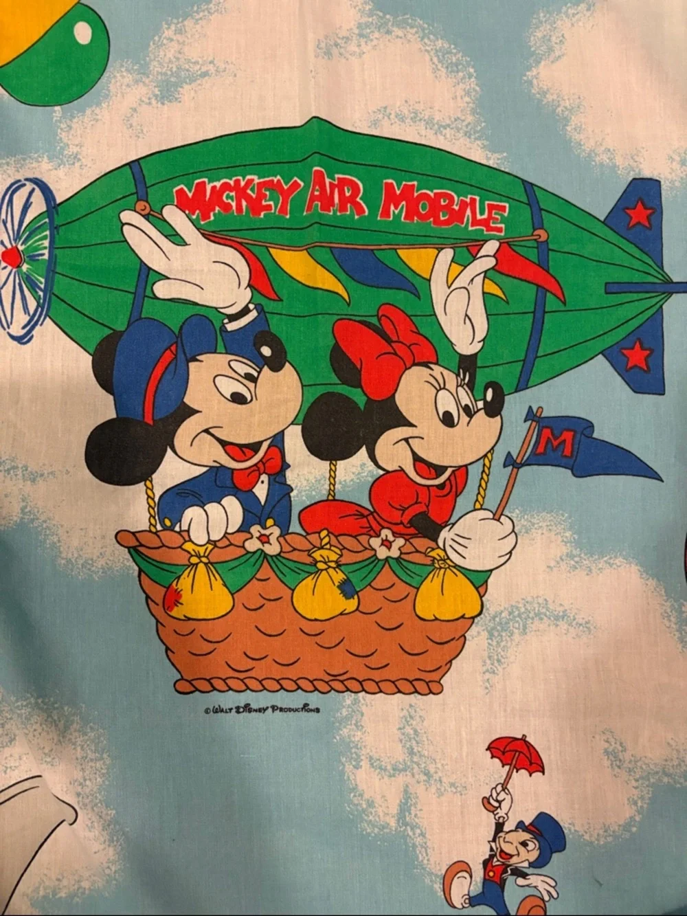 Vintage Disney Classic characters panel valance fabric